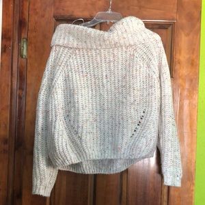 Moon and Madison off the Shoulder turtleneck sweater